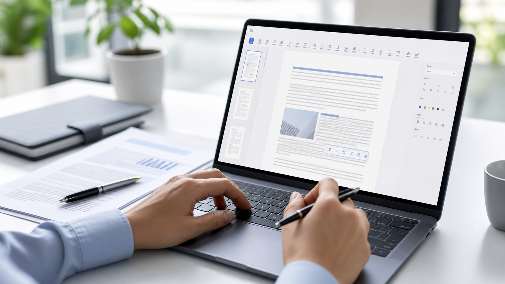 Workflow for editing PDF files online